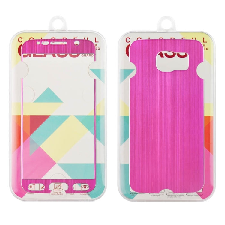 0.3mm Front + Back Brushed Texture Titanium Alloy Full Screen Tempered Glass Screen Protector for Galaxy S6 / G920