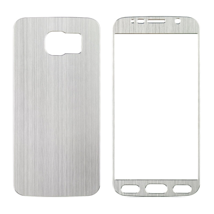 0.3mm Front + Back Brushed Texture Titanium Alloy Full Screen Tempered Glass Screen Protector for Galaxy S6 / G920