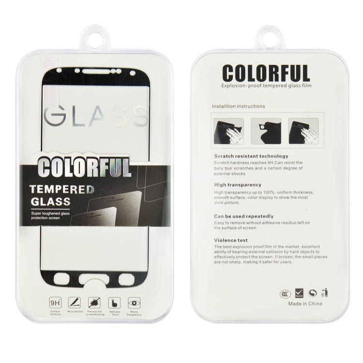 0.3mm Brushed Texture Titanium Alloy Full Screen Tempered Glass Screen Protector for Galaxy S IV / i9500