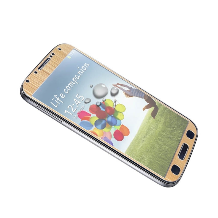 0.3mm Brushed Texture Titanium Alloy Full Screen Tempered Glass Screen Protector for Galaxy S IV / i9500
