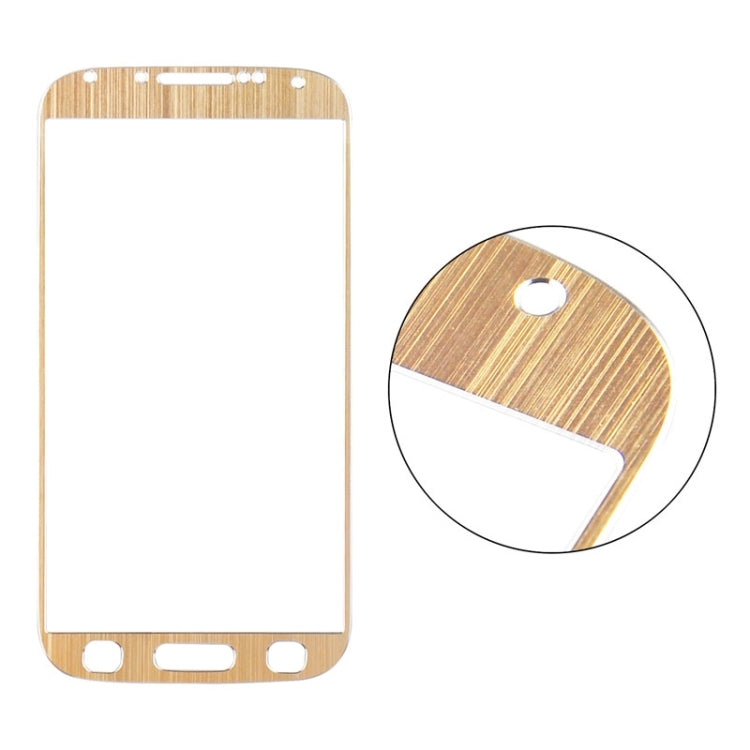 0.3mm Brushed Texture Titanium Alloy Full Screen Tempered Glass Screen Protector for Galaxy S IV / i9500
