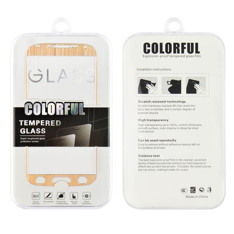 0.3mm Brushed Texture Titanium Alloy Full Screen Tempered Glass Screen Protector for Galaxy S IV / i9500
