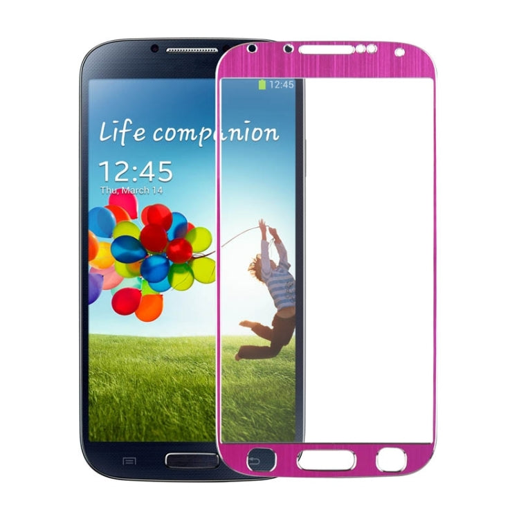 0.3mm Brushed Texture Titanium Alloy Full Screen Tempered Glass Screen Protector for Galaxy S IV / i9500