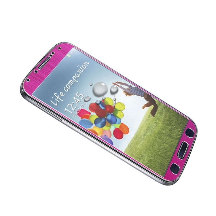 0.3mm Brushed Texture Titanium Alloy Full Screen Tempered Glass Screen Protector for Galaxy S IV / i9500