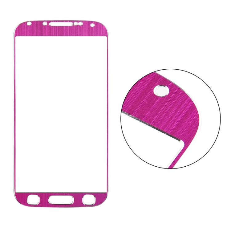 0.3mm Brushed Texture Titanium Alloy Full Screen Tempered Glass Screen Protector for Galaxy S IV / i9500