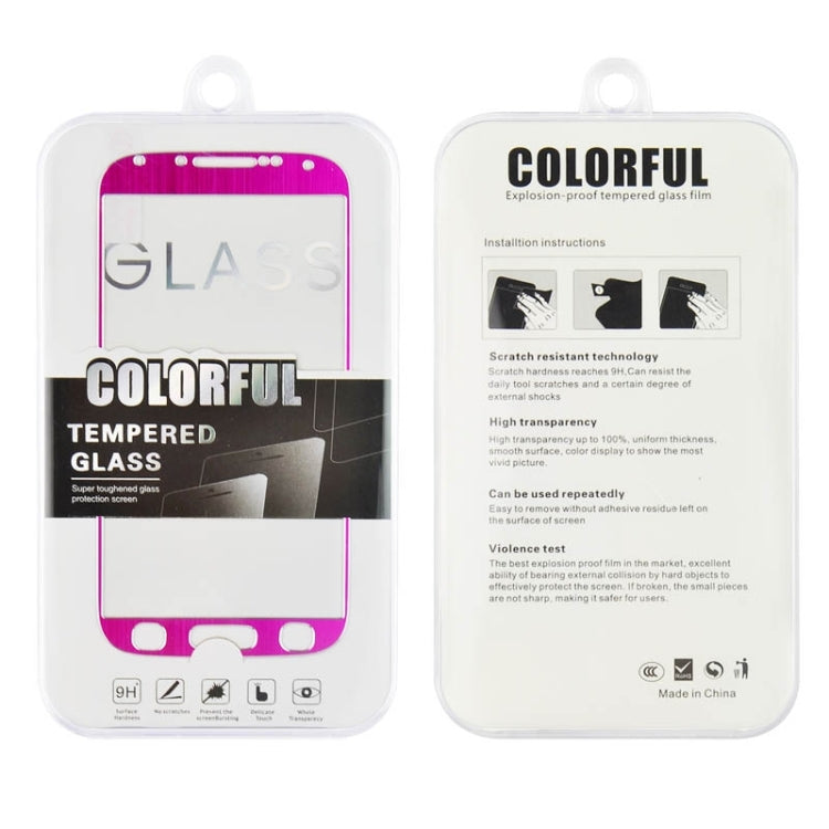 0.3mm Brushed Texture Titanium Alloy Full Screen Tempered Glass Screen Protector for Galaxy S IV / i9500