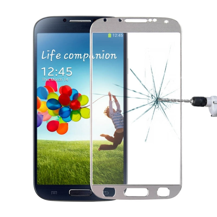 0.3mm Brushed Texture Titanium Alloy Full Screen Tempered Glass Screen Protector for Galaxy S IV / i9500