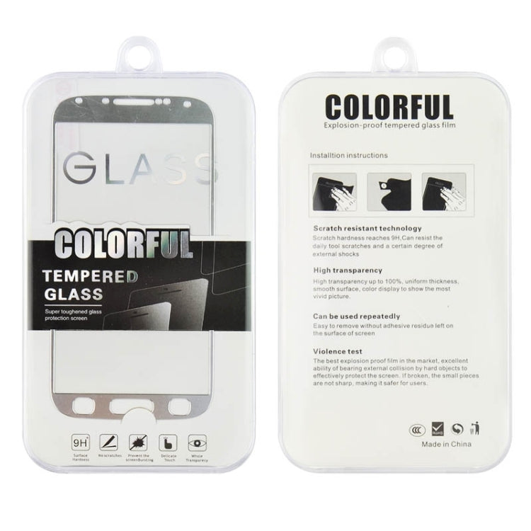 0.3mm Brushed Texture Titanium Alloy Full Screen Tempered Glass Screen Protector for Galaxy S IV / i9500