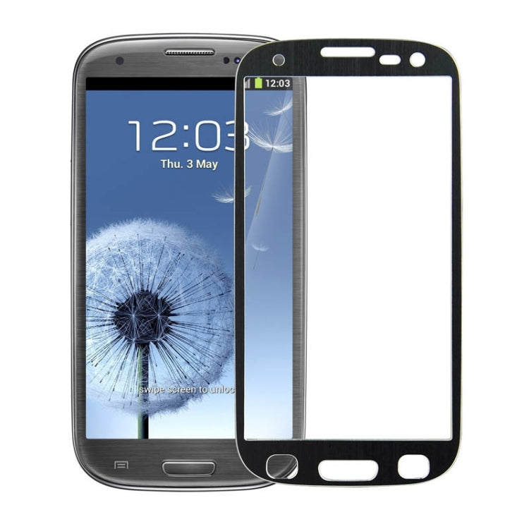 0.3mm Brushed Texture Titanium Alloy Full Screen Tempered Glass Screen Protector for Galaxy SIII / i9300
