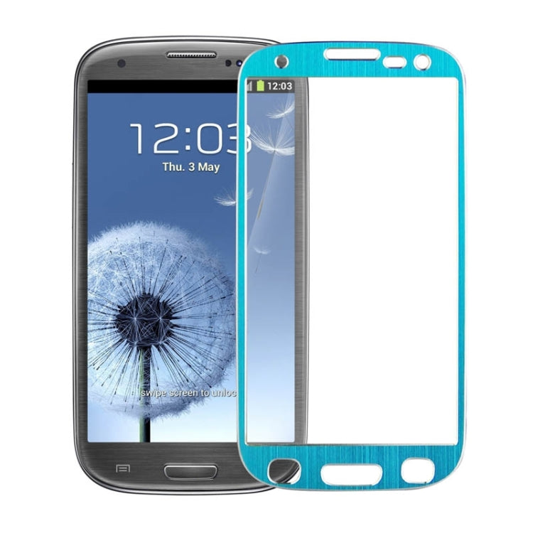 0.3mm Brushed Texture Titanium Alloy Full Screen Tempered Glass Screen Protector for Galaxy SIII / i9300