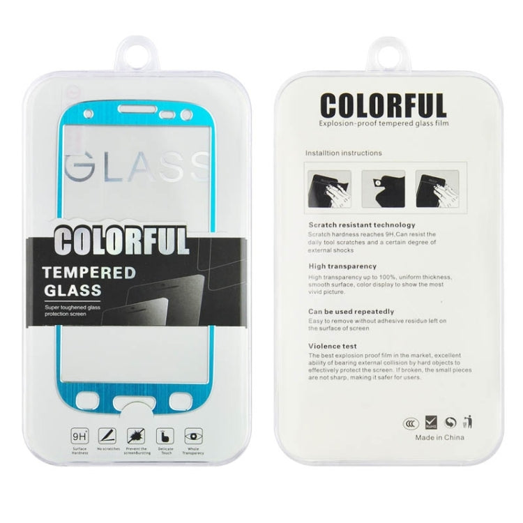 0.3mm Brushed Texture Titanium Alloy Full Screen Tempered Glass Screen Protector for Galaxy SIII / i9300