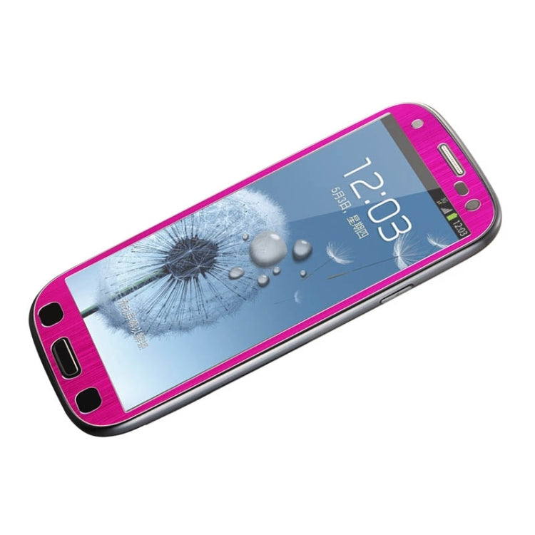 0.3mm Brushed Texture Titanium Alloy Full Screen Tempered Glass Screen Protector for Galaxy SIII / i9300