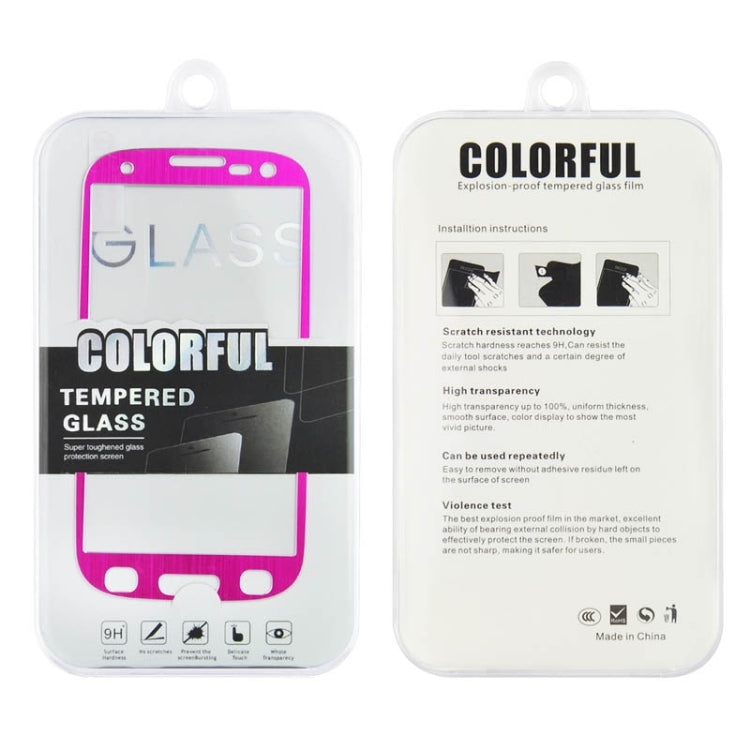 0.3mm Brushed Texture Titanium Alloy Full Screen Tempered Glass Screen Protector for Galaxy SIII / i9300