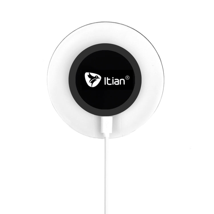 Itian A9 Qi Standard Circular Wireless Charger with LED Indicator  for iPhone 8 / 8 Plus / X &  Galaxy S7 Edge / S7 / S6 / S6 edge plus / Note 5 / Nokia / LG / HTC