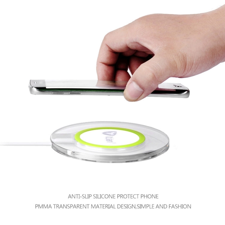 Itian A9 Qi Standard Circular Wireless Charger with LED Indicator  for iPhone 8 / 8 Plus / X &  Galaxy S7 Edge / S7 / S6 / S6 edge plus / Note 5 / Nokia / LG / HTC