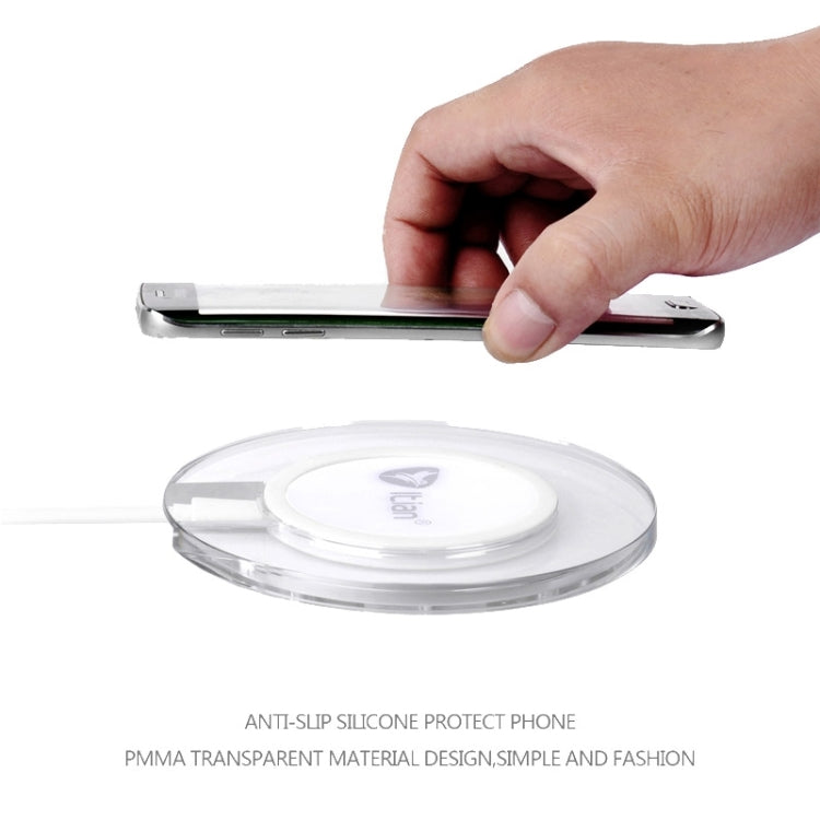 Itian A9 Qi Standard Circular Wireless Charger with LED Indicator  for iPhone 8 / 8 Plus / X &  Galaxy S7 Edge / S7 / S6 / S6 edge plus / Note 5 / Nokia / LG / HTC