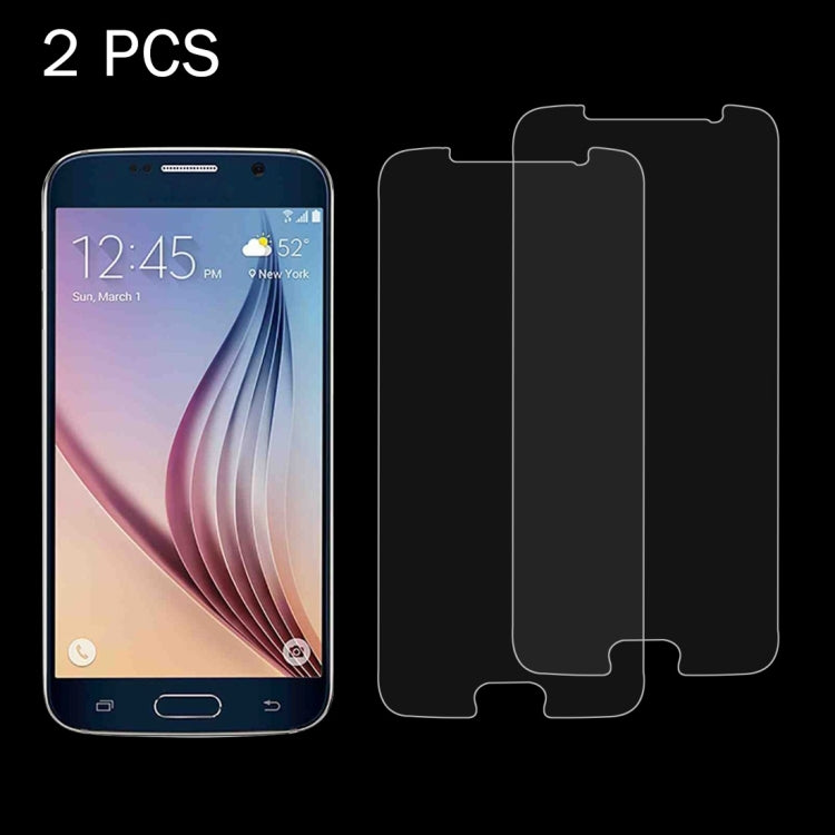 2 PCS 0.26mm 9H Surface Hardness 2.5D Explosion-proof Tempered Glass Screen Film for Galaxy S6 / G920