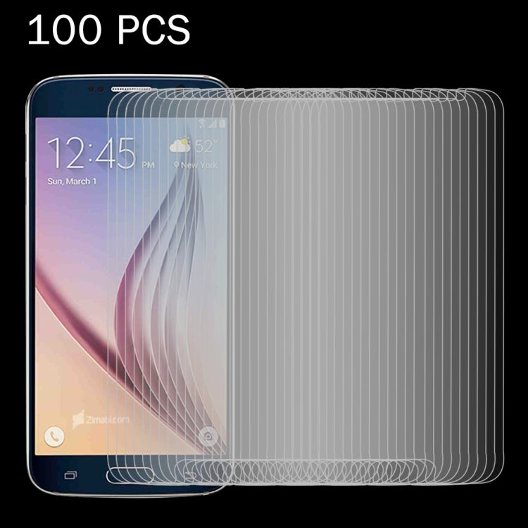 100 PCS 0.26mm 9H Surface Hardness 2.5D Explosion-proof Tempered Glass Screen Film for Galaxy S6 / G920