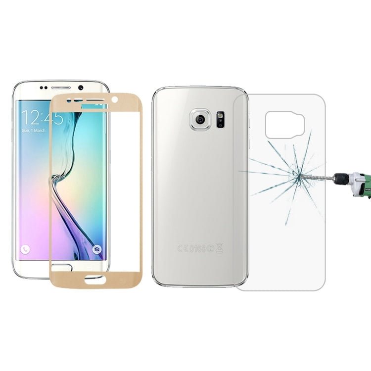 0.3mm 9H Surface Hardness 3D Curved Surface Full Screen Cover Explosion-proof Front + Back Tempered Glass Film for Galaxy S6 edge