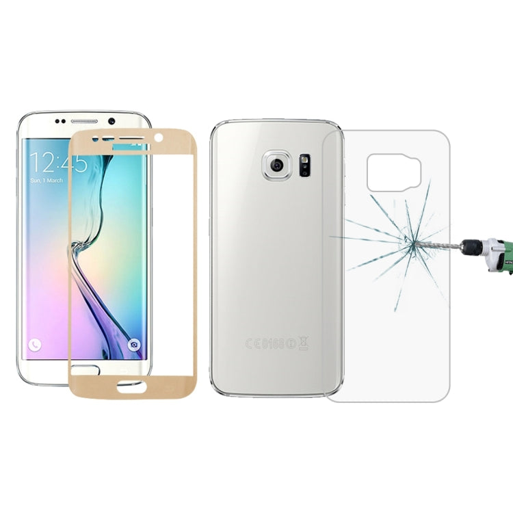 0.3mm 9H Surface Hardness 3D Curved Surface Full Screen Cover Explosion-proof Front + Back Tempered Glass Film for Galaxy S6 edge