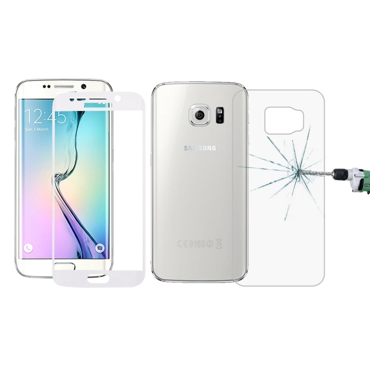 0.3mm 9H Surface Hardness 3D Curved Surface Full Screen Cover Explosion-proof Front + Back Tempered Glass Film for Galaxy S6 edge