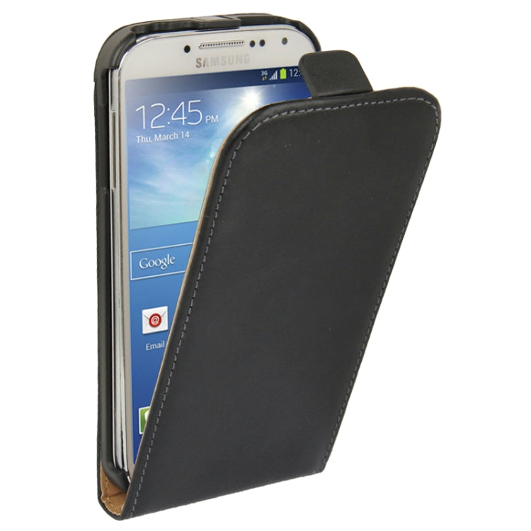 Economic Durable Genuine Leather Vertical Flip Case for Galaxy S IV / i9500
