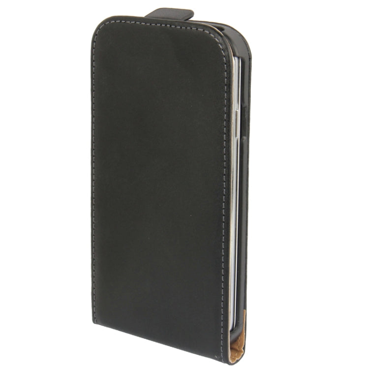 Economic Durable Genuine Leather Vertical Flip Case for Galaxy S IV / i9500