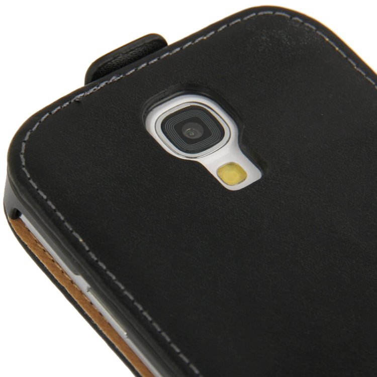 Economic Durable Genuine Leather Vertical Flip Case for Galaxy S IV / i9500