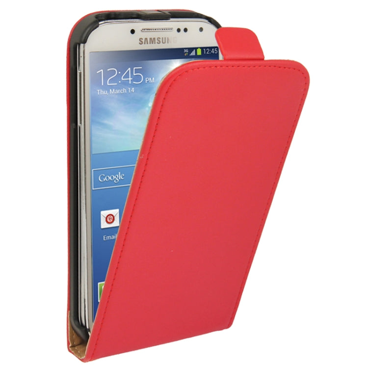 Economic Durable Genuine Leather Vertical Flip Case for Galaxy S IV / i9500