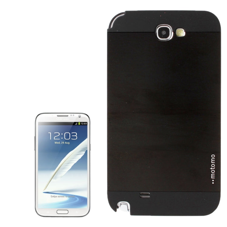 MOTOMO Metal Paste Skin Frosted Plastic Case for Galaxy Note II / N7100