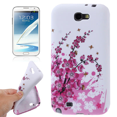 Peach Blossom Pattern TPU Case for Galaxy Note II / N7100