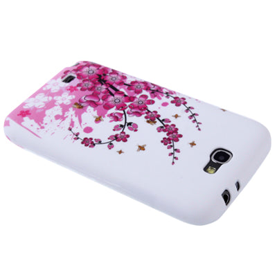 Peach Blossom Pattern TPU Case for Galaxy Note II / N7100