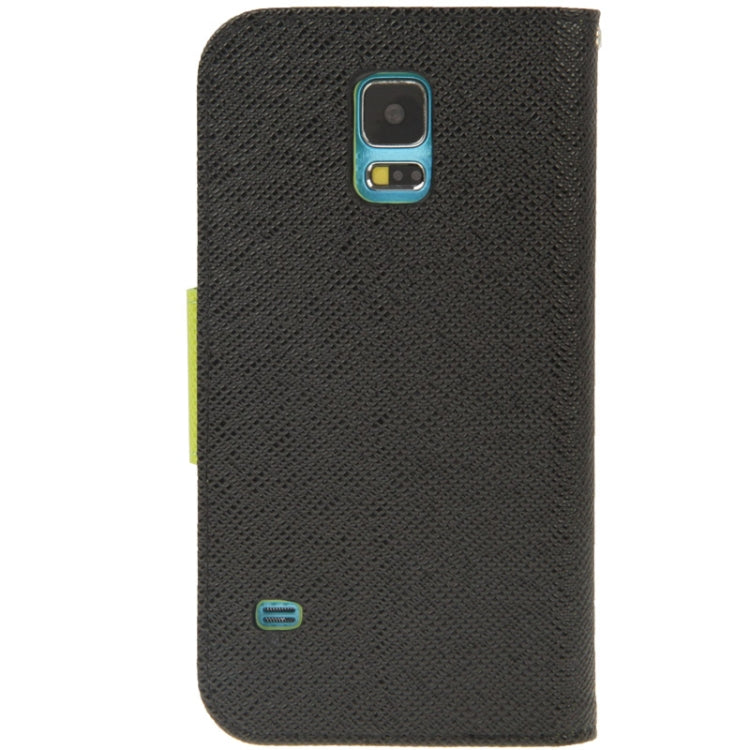 2-color Series Cross Texture Leather Case with Credit Card Slots & Holder for Galaxy S5 / G900