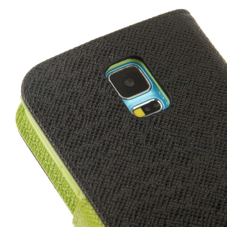 2-color Series Cross Texture Leather Case with Credit Card Slots & Holder for Galaxy S5 / G900