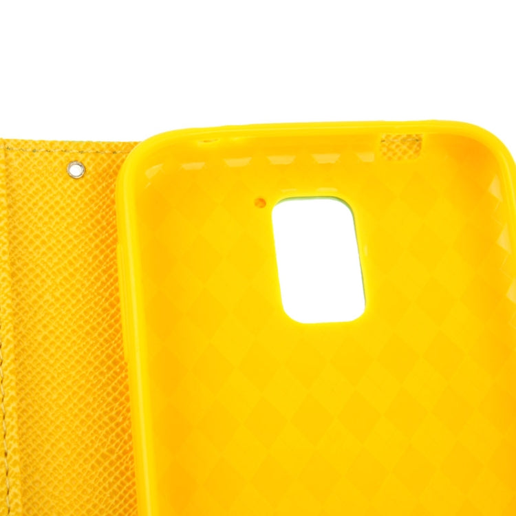 2-color Series Cross Texture Leather Case with Credit Card Slots & Holder for Galaxy S5 / G900