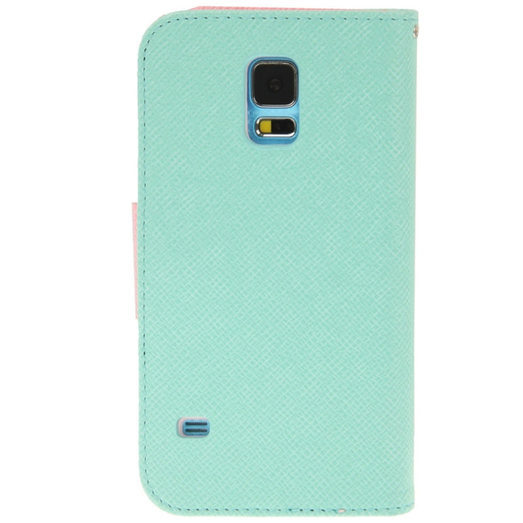 2-color Series Cross Texture Leather Case with Credit Card Slots & Holder for Galaxy S5 / G900
