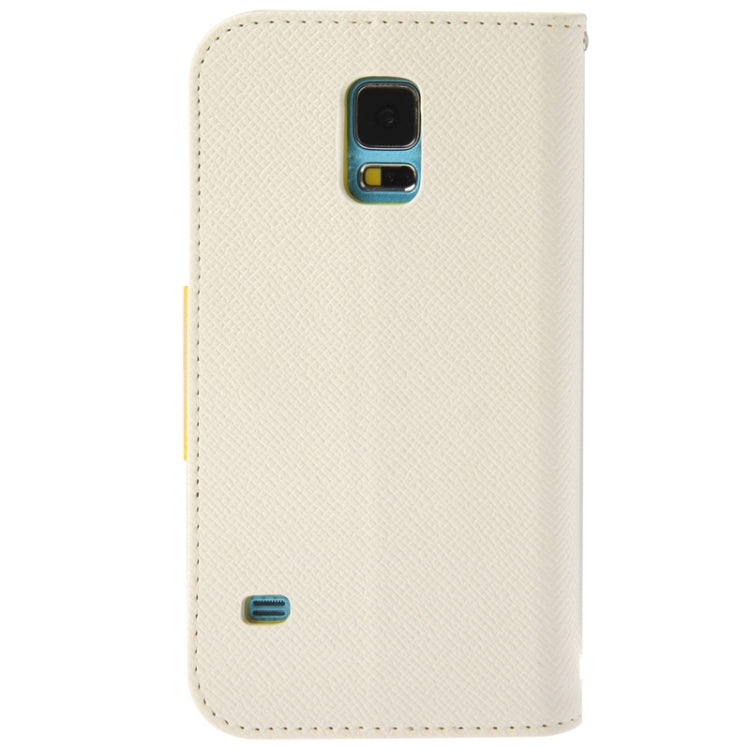 2-color Series Cross Texture Leather Case with Credit Card Slots & Holder for Galaxy S5 / G900
