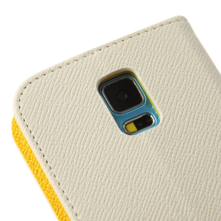 2-color Series Cross Texture Leather Case with Credit Card Slots & Holder for Galaxy S5 / G900