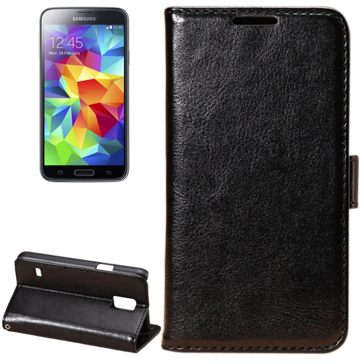 Fine Sheepskin Texture Horizontal Flip Leather Case with Card Slots & Holder for Galaxy S5 mini / G800