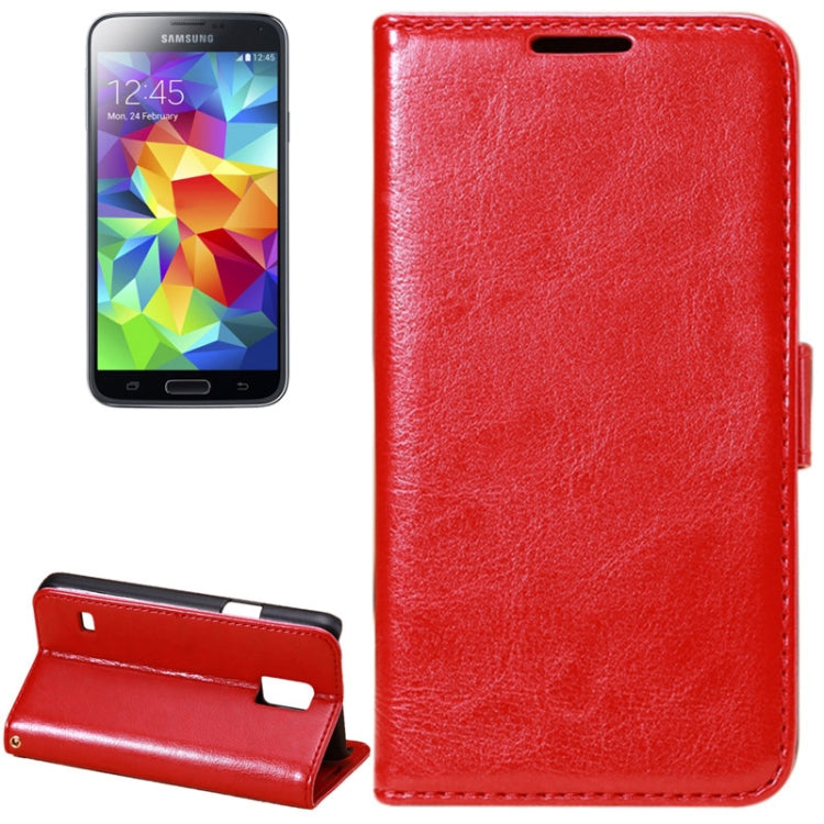 Fine Sheepskin Texture Horizontal Flip Leather Case with Card Slots & Holder for Galaxy S5 mini / G800