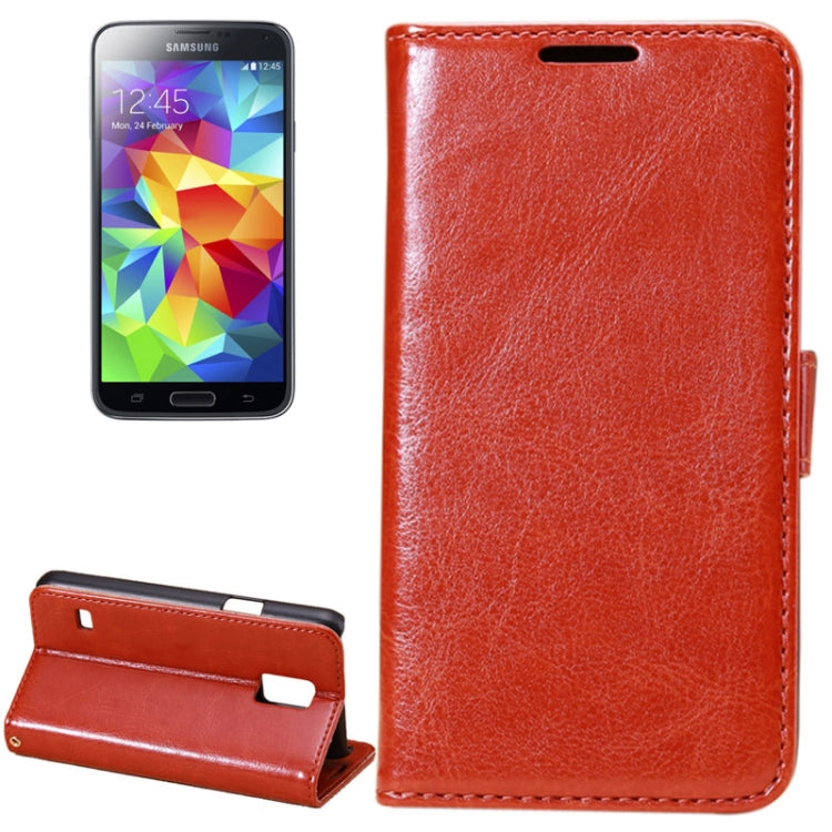 Fine Sheepskin Texture Horizontal Flip Leather Case with Card Slots & Holder for Galaxy S5 mini / G800