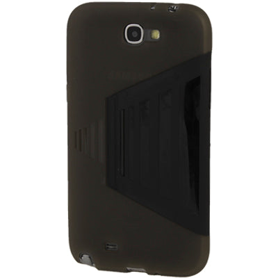 Pure Colour Horizontal Flip TPU Protective Case with Holder for Galaxy Note II / N7100