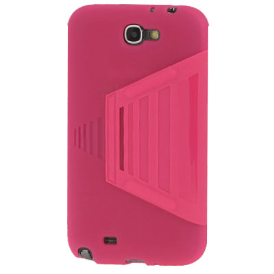 Pure Colour Horizontal Flip TPU Protective Case with Holder for Galaxy Note II / N7100