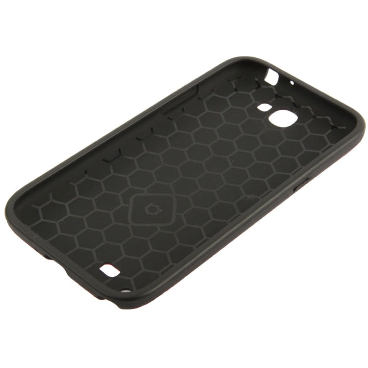 Crazy Horse Texture Paste Skin TPU Protective Case for Galaxy Note II / N7100