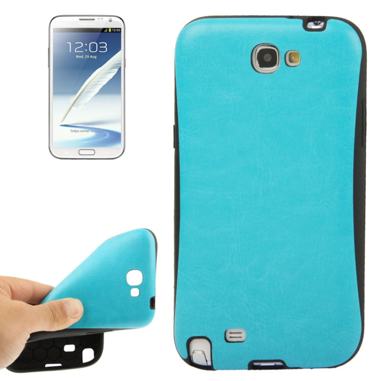 Crazy Horse Texture Paste Skin TPU Protective Case for Galaxy Note II / N7100