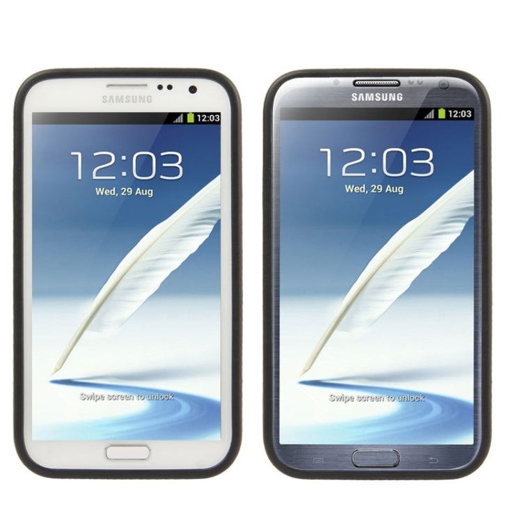 Crazy Horse Texture Paste Skin TPU Protective Case for Galaxy Note II / N7100