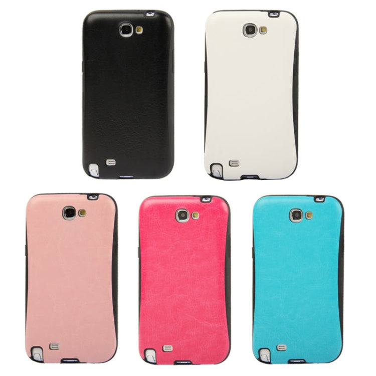 Crazy Horse Texture Paste Skin TPU Protective Case for Galaxy Note II / N7100