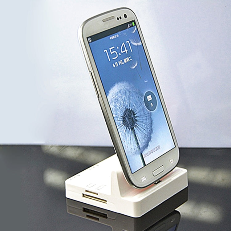 DZ-885 Multi Function Micro USB Smart Dock Holder 2-Port USB 2.0 OTG Combo HUB TF / SD / MMC / MS / M2 Card Reader for Galaxy S5 / Note 5 / Note 4 / Note III / Android Phone