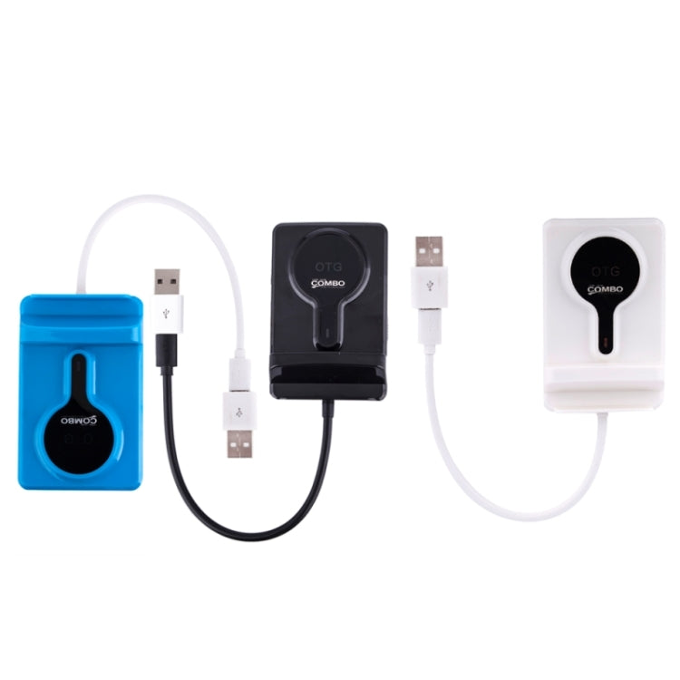 DZ-901 OTG Smart Multi Function Combo Holder TF / SD / MMC Card Reader USB HUB for Galaxy S5 / Note 5 / Note 4 / Note III / Android Phone(Black)