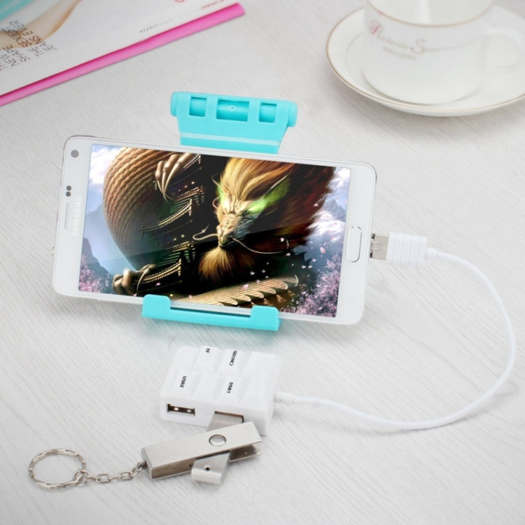 K619 2 in 1 Micro USB OTG HUB SD(HC)/TF Smart Card Reader 2 Ports USB HUB for Galaxy S6 / S5 / Note 5 / Note 4 / Note III / Android Phone